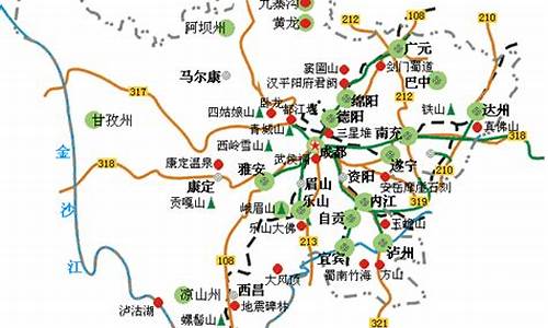 四川热门旅游景点地图_四川热门旅游景点地图图片