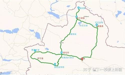 新疆自驾路线图乌鲁木齐出发_自驾新疆的路线